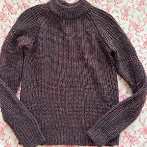 Women's Knit Sweater - Maroon / navy